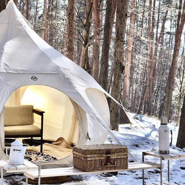 Lotus Air Bud. Inflatable 2 Man Bell Tent. Lotus Belle